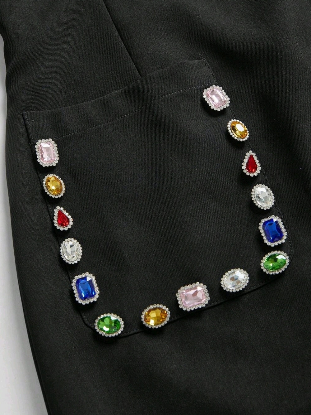 Black Long-Sleeve Jewel-Trim Shift Dress - Picture 11 of 15
